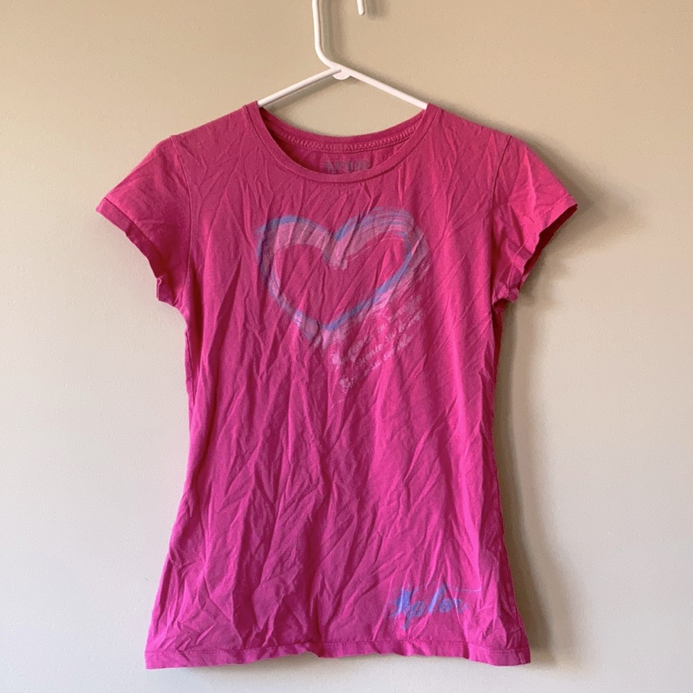 Pink graphic T